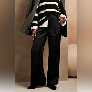 Banana Republic wide leg satin pants